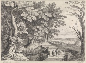 アブラハムとイサクのいる風景 イタリアの風景（連載タイトル） 作： Willem van Nieulandt (II)
