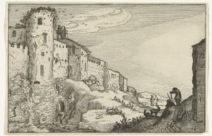 ローマ時代の遺跡のある風景 ローマ時代の遺跡と海岸の風景 (シリーズ 1) (シリーズ タイトル) 作： Willem van Nieulandt (II)