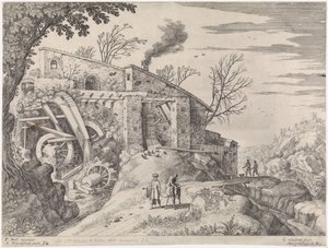 水車小屋と善きサマリア人のある風景 イタリアの風景（連載タイトル） 作： Willem van Nieulandt (II)