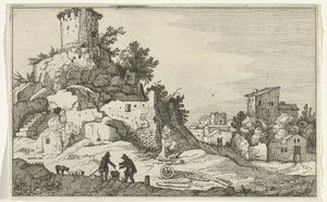 塔の廃墟 ローマ時代の遺跡と海岸の風景 (シリーズ 1) (シリーズ タイトル) 作： Willem van Nieulandt (II)