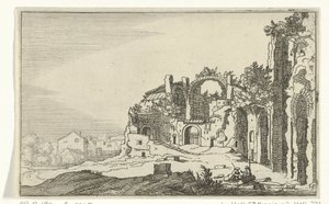 ディオクレティアヌス浴場 ローマ時代の遺跡と海岸の風景 (シリーズ 1) (シリーズ タイトル) 作： Willem van Nieulandt (II)