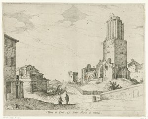 ミリツィエの塔とパンテオン Torre di Conti e Santo Maria di retonde (オブジェクトのタイトル) ローマの景色 (シリーズ タイトル)