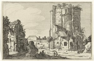 二つの遺跡 ローマ時代の遺跡と海岸の風景 (シリーズ 1) (シリーズ タイトル) 作： Willem van Nieulandt (II)