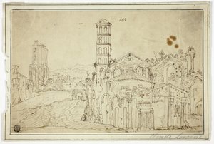 ローマの眺めメリサの塔、初期キリスト教教会跡 作： Willem van Nieuwlandt II