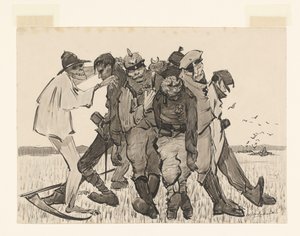 収穫 1918 年。現代のトウモロコシの束 (オブジェクトの元のタイトル) 作： Willem van Schaik (signed by artist)