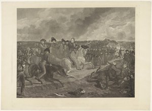 1815年、カトルブラの戦いでのオラニエ公 作： Willem van Senus