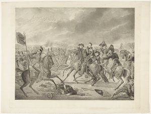 ウォータールーの戦いでのオレンジの王子、1815 作： Willem van Senus
