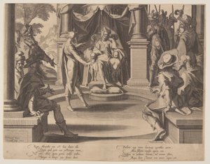裁判官としてのアレクサンダー大王、プレート10（「正義の王座」より） 作： Willem van Swanenburgh