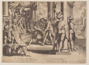 正義の寓意、法の神聖さ、正義の玉座（Thronus Iustitiae）より第12曲 作： Willem van Swanenburgh