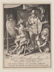 人の心を描く悪魔、『世俗財産の誤用の寓意』より 作： Willem van Swanenburgh