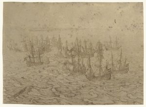 沖合の海戦 作： Willem van de Velde (I) (possibly)