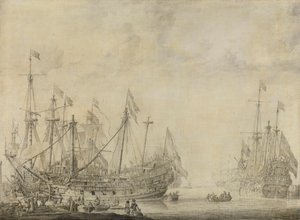 戦闘後の出荷 作： Willem van de Velde (I)