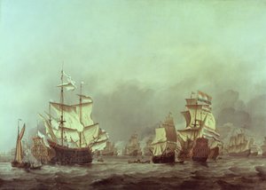 王子の降伏、1666年6月3日 作： Willem van de Velde