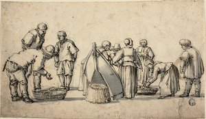 オランダの魚市場 作： Willem van de Velde I