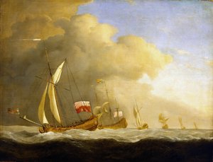海に浮かぶ英国王室のヨット群 作： Willem van de Velde the Younger