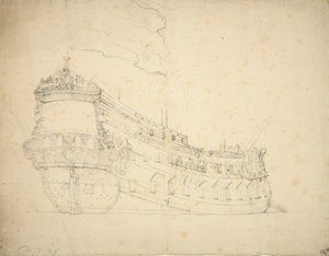 ワッケンデ・ボーイの肖像」1664年頃（オフセット） 作： Willem van de Velde the Younger