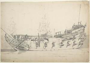 ヴルペンブルク・アムステルダム」の肖像 1659年頃（黒鉛、灰色水彩）