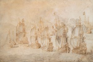 タマナナでの行動（1645年9月9日 作： Willem van de the Elder Velde