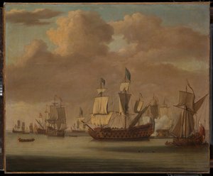 凪：王室御用達のヨット「ロイヤル・ジェームス号」とその他の船舶 作： Willem van de the Elder Velde