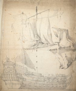 Kampveere」の肖像画（？ 作： Willem van de the Elder Velde