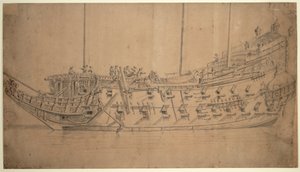 ハンニバル号」の肖像、1659年頃（ドローイング） 作： Willem van de the Elder Velde