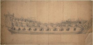 虎」の肖像（1647年）1681年頃（黒鉛、灰色水彩）