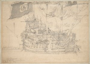 ゼーランディア号」の肖像 1659年頃（黒鉛、灰色水彩）
