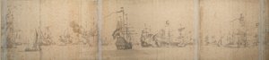 1664年11月、オランダ沖のオランダ艦隊 作： Willem van de the Elder Velde