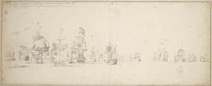 スコットランド沖に横たわるフリースラント艦隊 作： Willem van de the Elder Velde