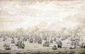 第1次シューネフェルトの戦い（1673年5月28日 作： Willem van de the Elder Velde