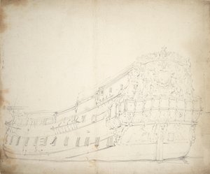 イギリス人4等兵の肖像 1675年頃（黒鉛画） 作： Willem van de Velde the Younger