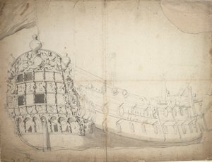 英国製2階建ての肖像 作： Willem van de Velde the Younger