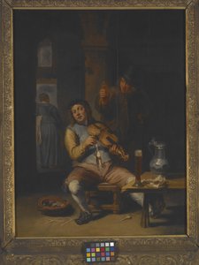 The Revelers (木に油彩) 作： Willem van the Elder Herp