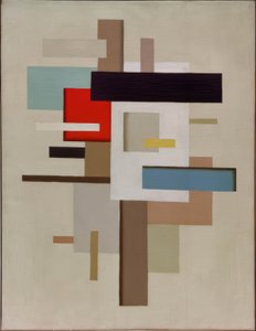 黄色の背景 作： Willi Baumeister