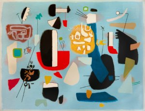 赤と青の対話 作： Willi Baumeister