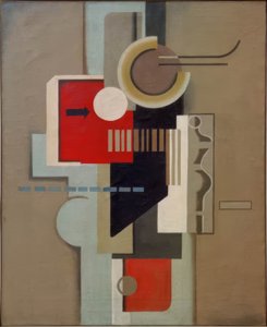 赤い四角の機械 作： Willi Baumeister