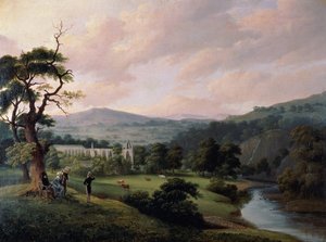 ウォーフ川から見たボルトン修道院（水彩・紙 作： Joseph Mallord William Turner