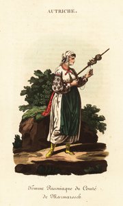 ロシアの農奴の女性、ハンガリー王国 作： William (after) Alexander