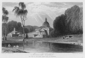 ル・デスペンサー卿の居城であるメレワース城(彫刻) 作： William (after) Daniell