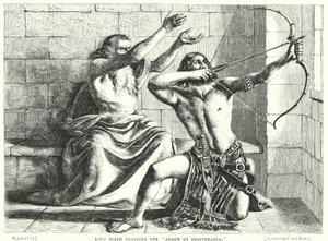 救済の矢を射るヨアシュ王（彫刻 作： William (after) Dyce