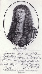 ジョン・オーブリー（イギリスの古物商、自然哲学者、作家）（エングレーヴィング 作： William (after) Faithorne