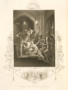 アーサー王子の死、ジョン王のウィリアム・シェイクスピア（1564-1616）、J・ロジャースによる彫刻（彫刻） 作： William (after) Hamilton