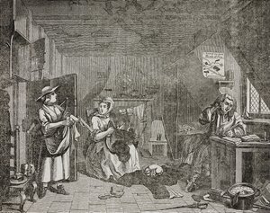 ウィリアム・ホガースの絵を描いた後、苦しんでいる詩人 作： William (after) Hogarth