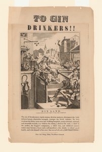 ジンを飲む人への警告（リトグラフ 作： William (after) Hogarth
