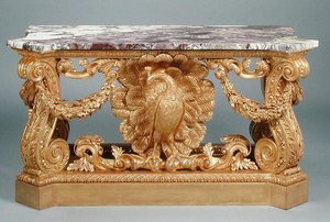 テーブル、1735年頃（ギルトウッドの彫刻） 作： William (after) Kent