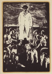 ジークフリート・サスーンによる「キツネ狩りの男の回顧録」の挿絵（木版画） 作： William (after) Nicholson