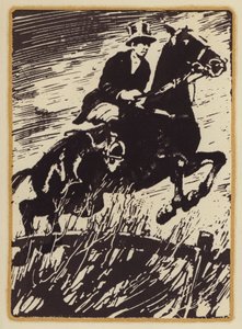 ジークフリート・サスーンによる「キツネ狩りの男の回顧録」の挿絵（木版画） 作： William (after) Nicholson