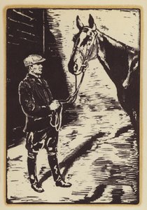ジークフリート・サスーンによる「キツネ狩りの男の回顧録」の挿絵（木版画） 作： William (after) Nicholson