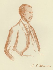 A・E・ハウスマン 肖像画（リトグラフ 作： William (after) Rothenstein