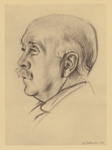 マックス・ビアボームの肖像（リトグラフ） 作： William (after) Rothenstein